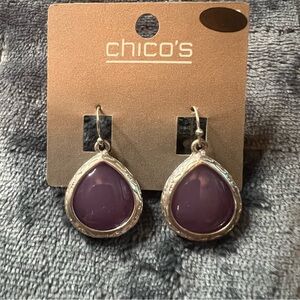 Chico's Purple Teardrop Earrings